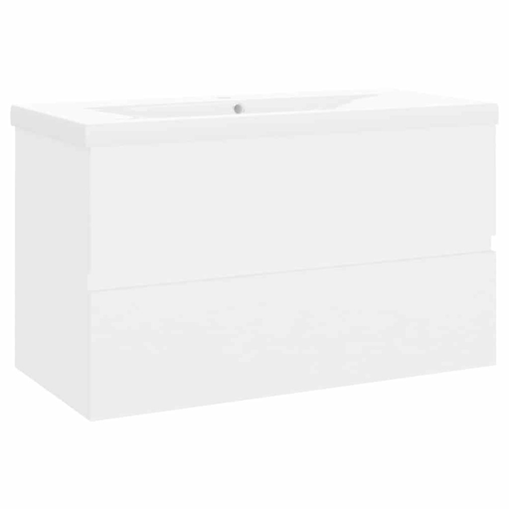 vidaXL Ντουλάπι Μπάνιου με Νιπτήρα Λευκό από Επεξ. Ξύλο