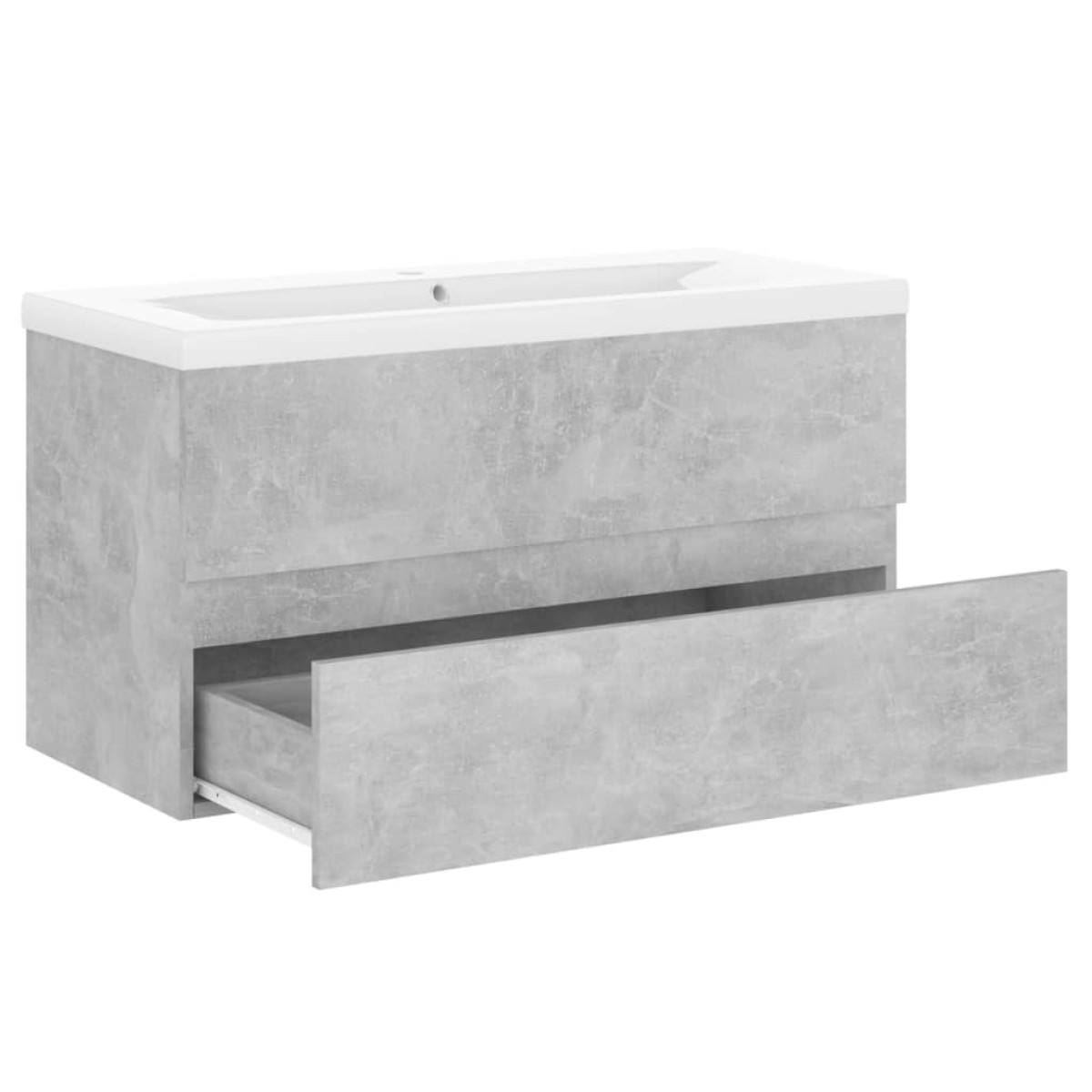 vidaXL Ντουλάπι Μπάνιου με Νιπτήρα Γκρι Σκυροδέματος από Μοριοσανίδα