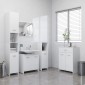 vidaXL Σετ Επίπλων Μπάνιου 4 Τεμαχίων Λευκό από Μοριοσανίδα