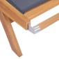 vidaXL Ξαπλώστρες Πτυσσόμενες 2 τεμ. από Μασίφ Teak/Textilene με Ρόδες
