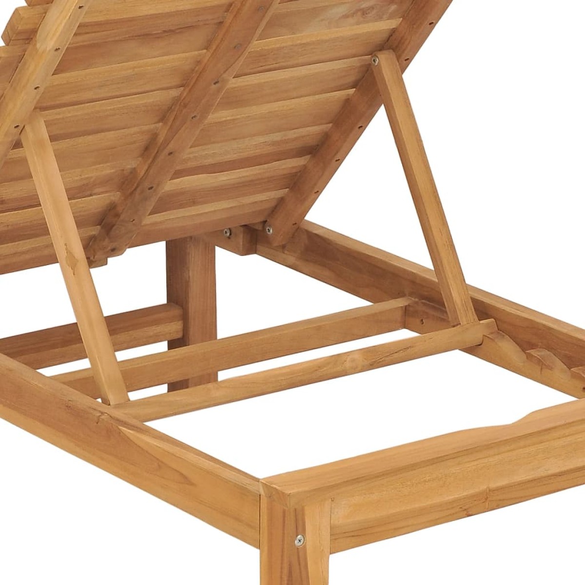 vidaXL Ξαπλώστρες 2 τεμ. από Μασίφ Ξύλο Teak