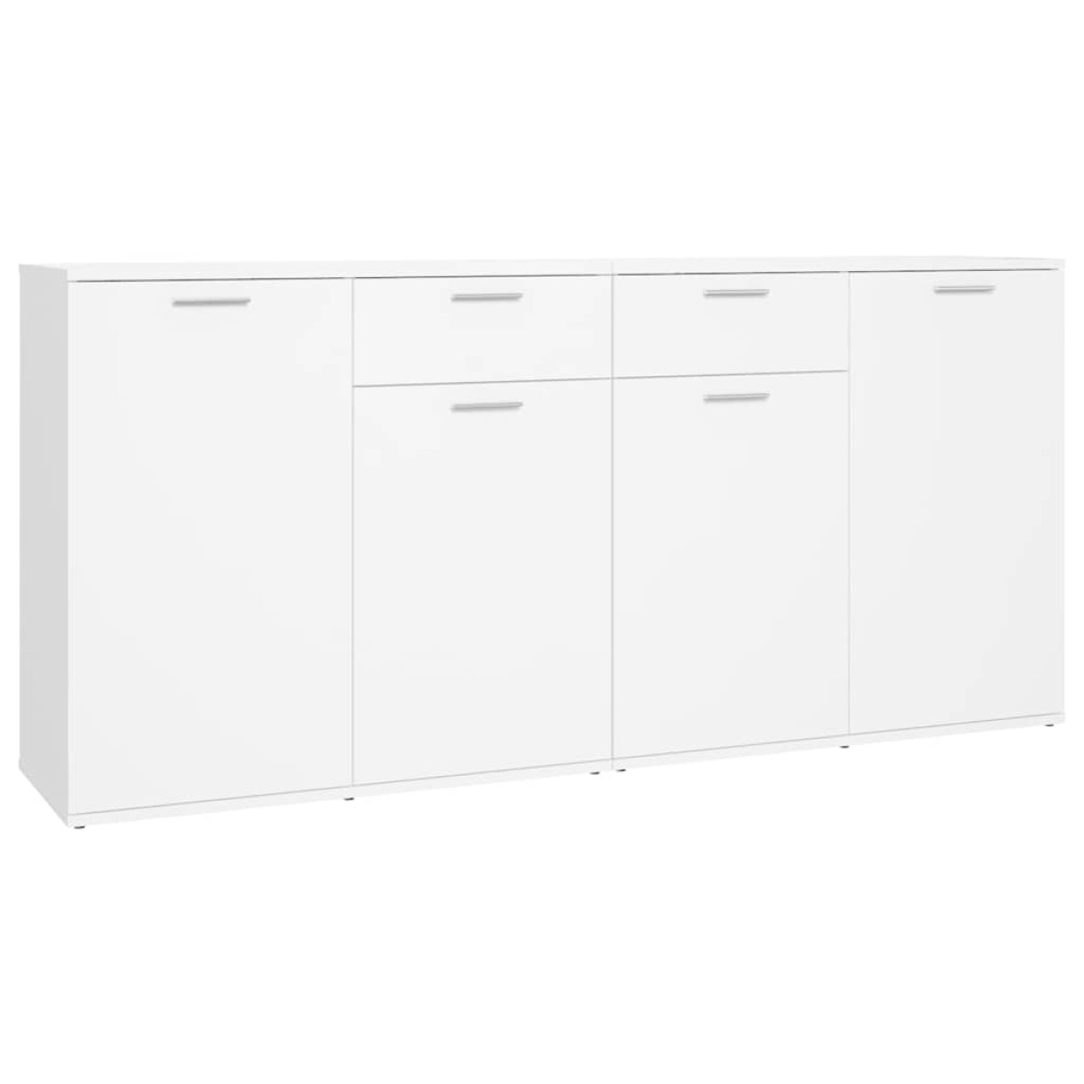 vidaXL Μπουφές Λευκός 160 x 36 x 75 εκ. από Μοριοσανίδα (2x805770)