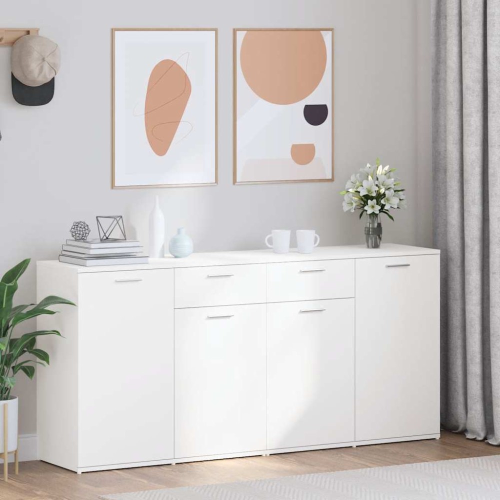 vidaXL Μπουφές Λευκός 160 x 36 x 75 εκ. από Επεξ. Ξύλο