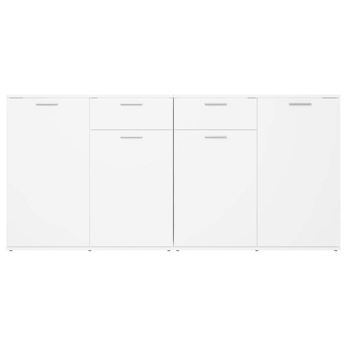 vidaXL Μπουφές Λευκός 160 x 36 x 75 εκ. από Μοριοσανίδα (2x805770)