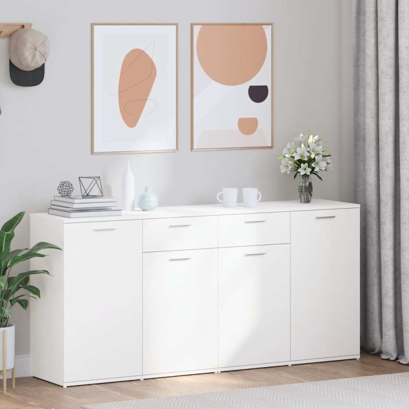 vidaXL Μπουφές Λευκός 160 x 36 x 75 εκ. από Επεξ. Ξύλο