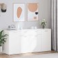vidaXL Μπουφές Λευκός 160 x 36 x 75 εκ. από Μοριοσανίδα (2x805770)