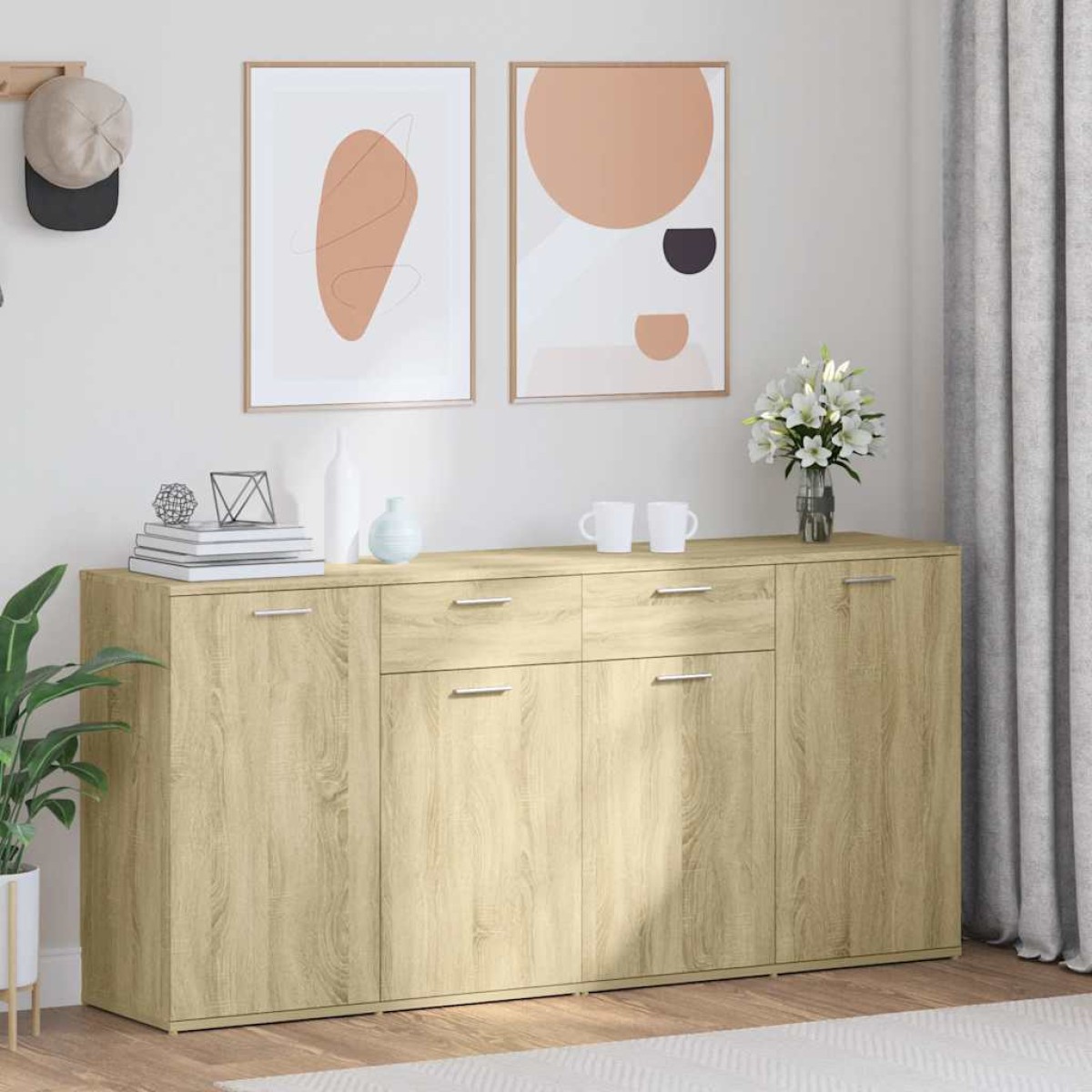 vidaXL Μπουφές Sonoma Δρυς 160 x 36 x 75 εκ. από Μοριοσανίδα