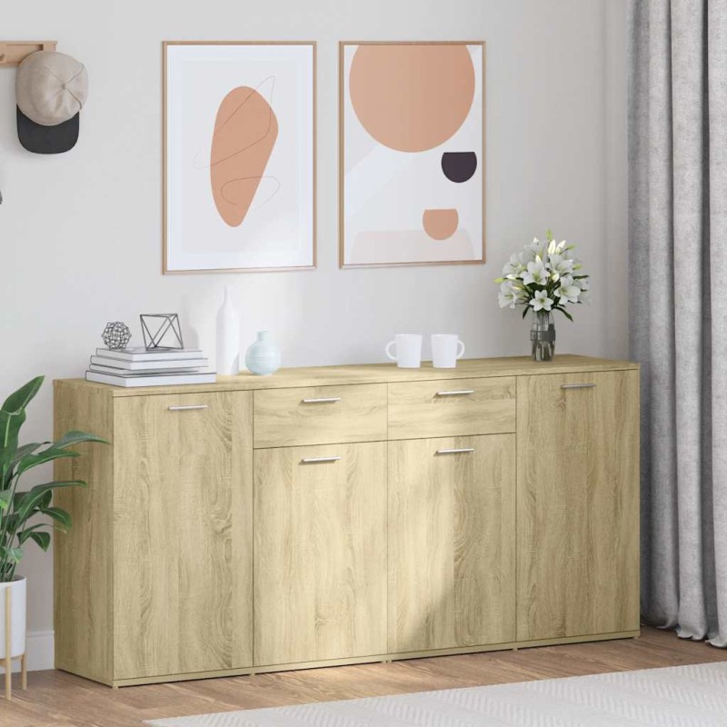 vidaXL Μπουφές Sonoma Δρυς 160 x 36 x 75 εκ. από Επεξ. Ξύλο