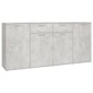 vidaXL Μπουφές Γκρι Σκυροδέματος 160 x 36 x 75 εκ. από Μοριοσανίδα
