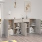 vidaXL Μπουφές Γκρι Σκυροδέματος 160 x 36 x 75 εκ. από Μοριοσανίδα