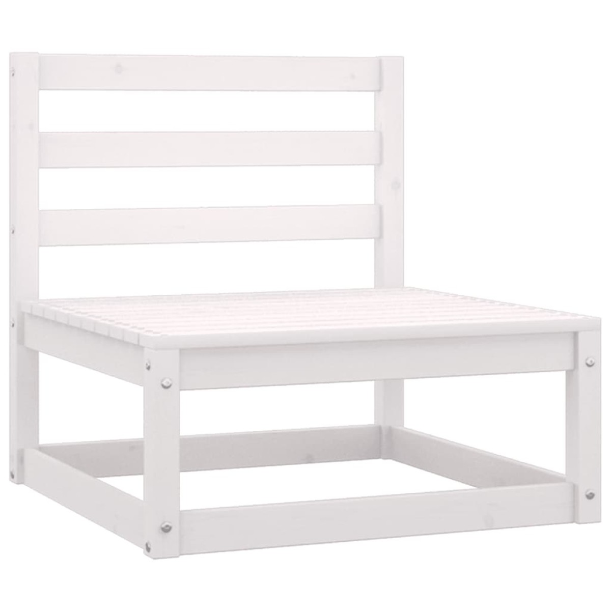 vidaXL Σαλόνι Κήπου 8 Τεμαχίων Λευκό από Μασίφ Ξύλο Πεύκου