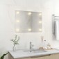 vidaXL Καθρέφτης Τοίχου Ορθογώνιος με Φωτισμό LED Γυάλ. Χωρίς Πλαίσιο