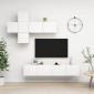 vidaXL Έπιπλα Τηλεόρασης Σετ 7 Τεμαχίων Λευκό από Μοριοσανίδα
