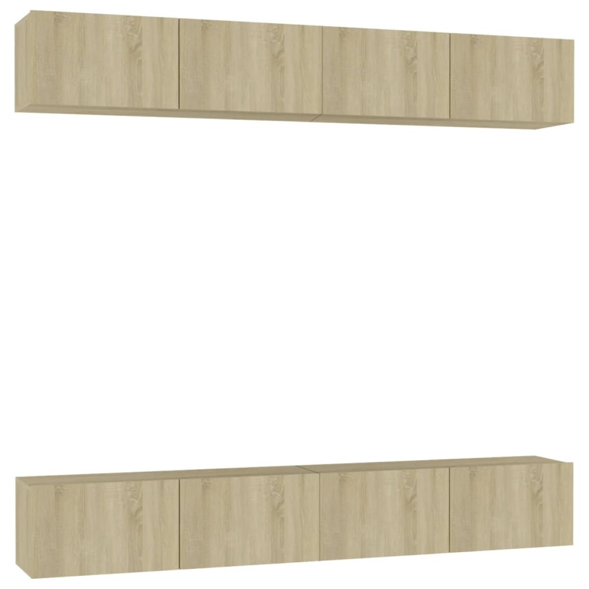 vidaXL Έπιπλα Τηλεόρασης 4 τεμ. Sonoma Δρυς 100x30x30 εκ. Μοριοσανίδα