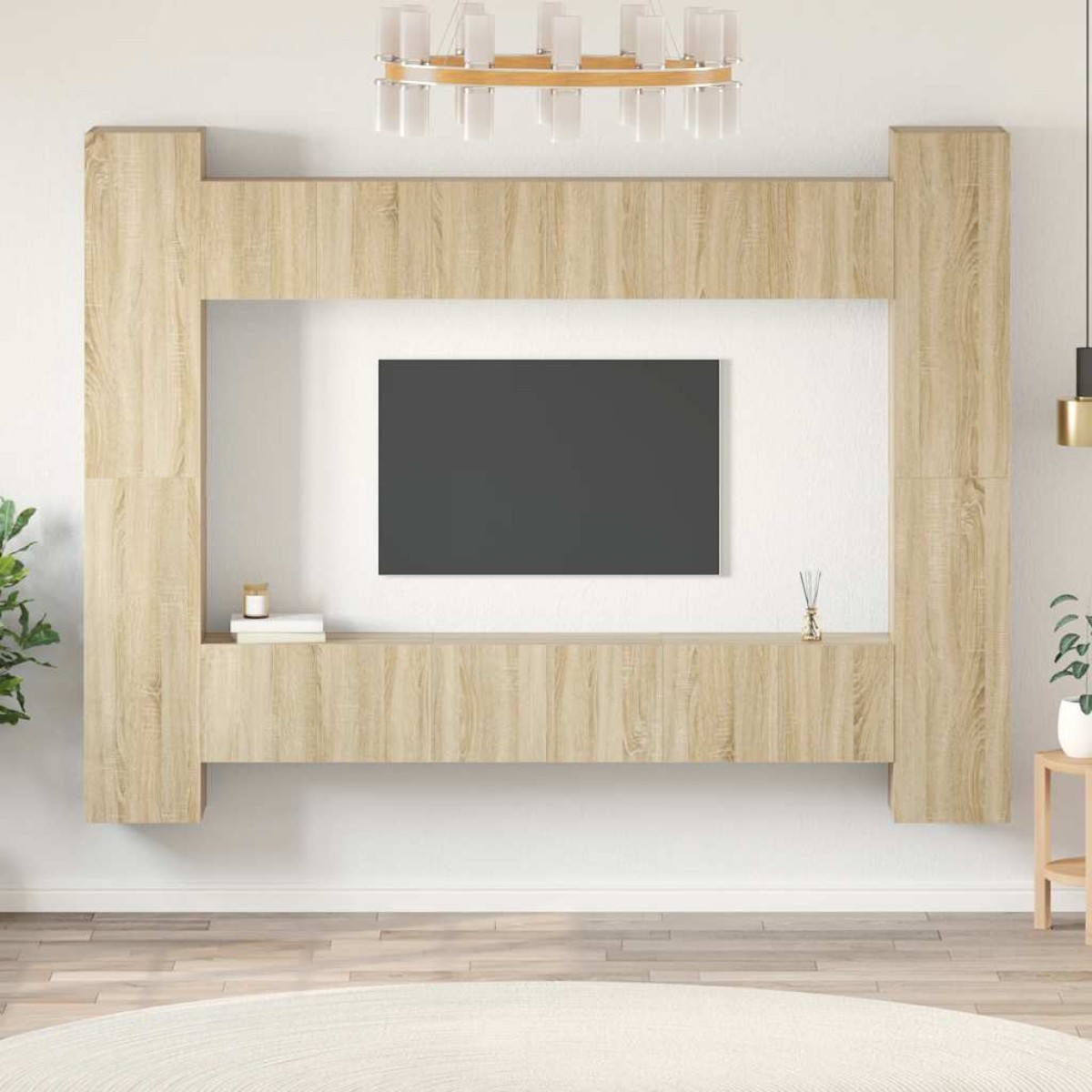 vidaXL Έπιπλα Τηλεόρασης Σετ 10 Τεμαχίων Sonoma Δρυς από Μοριοσανίδα