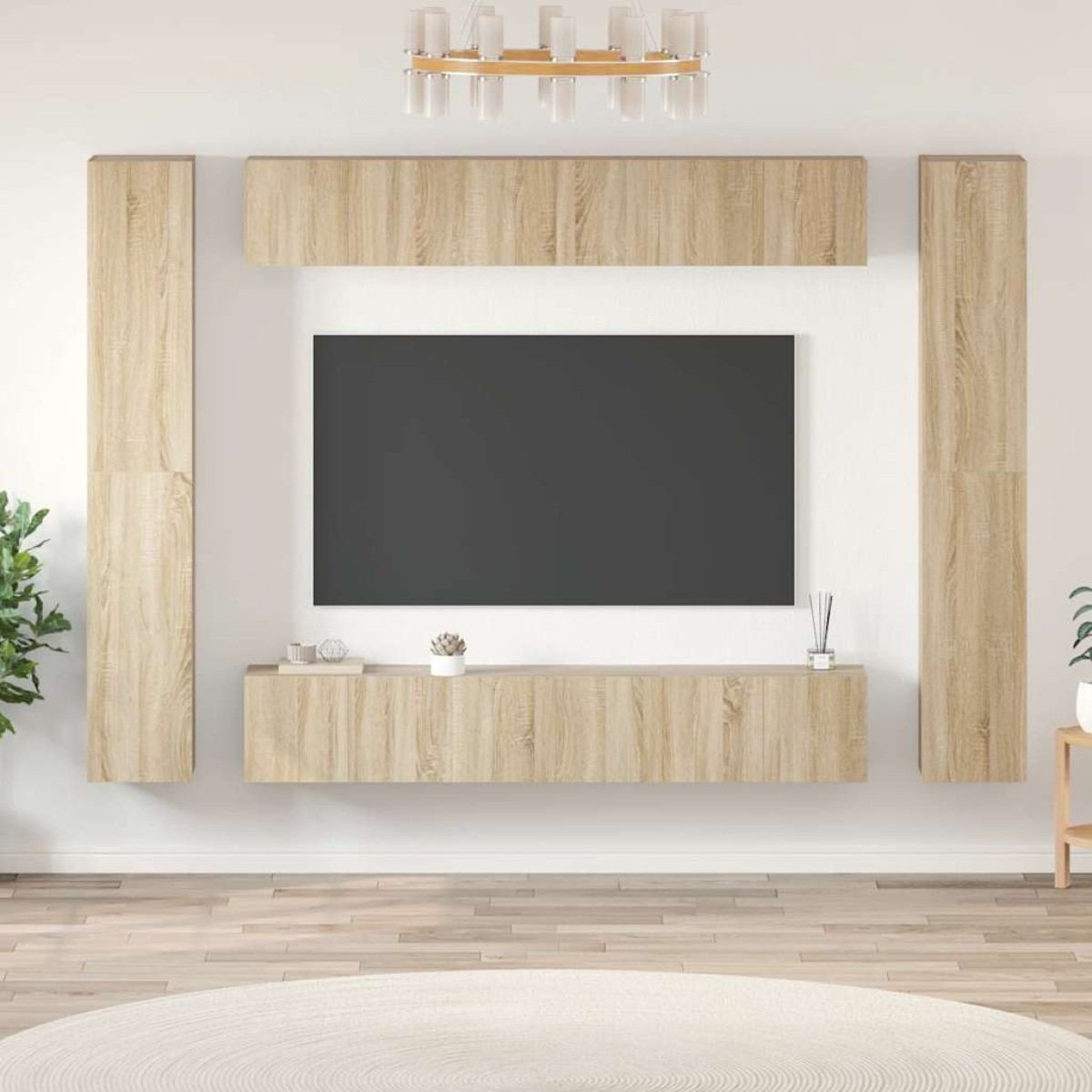 vidaXL Έπιπλα Τηλεόρασης Σετ 10 Τεμαχίων Sonoma Δρυς από Μοριοσανίδα