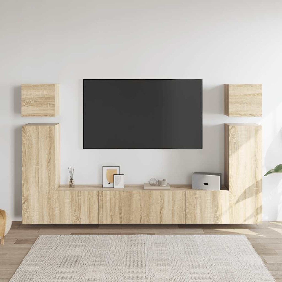 vidaXL Έπιπλα Τηλεόρασης Σετ 8 Τεμαχίων Sonoma Δρυς από Μοριοσανίδα