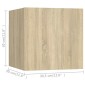 vidaXL Έπιπλα Τηλεόρασης Κρεμαστά 8 τεμ. Sonoma Δρυς 30,5x30x30 εκ.