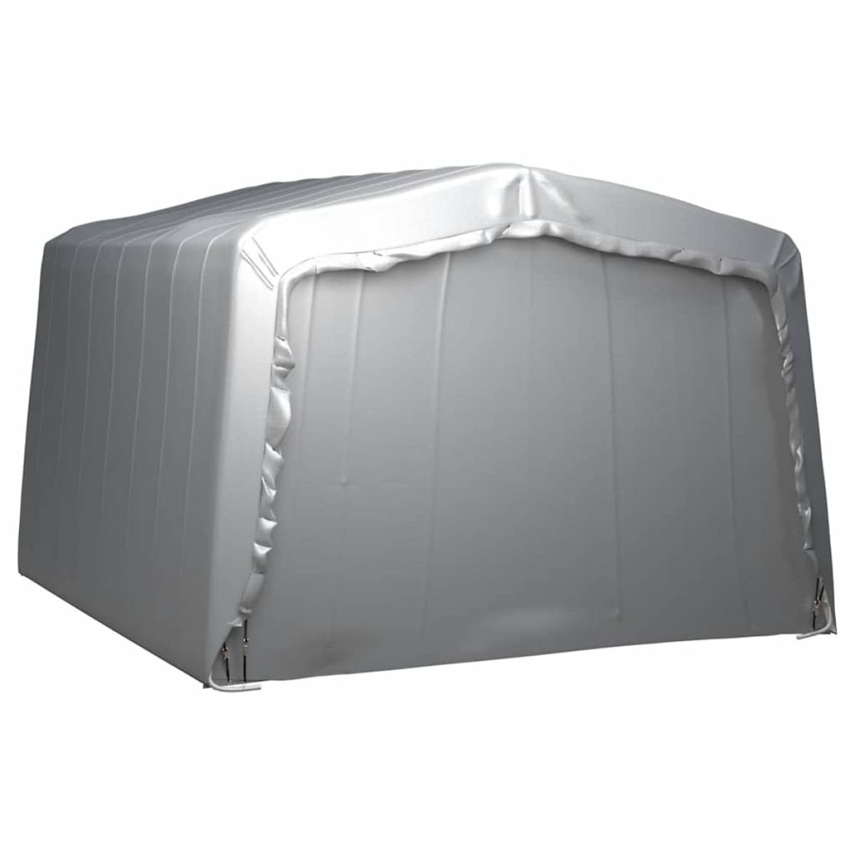 vidaXL Τέντα Αποθήκευσης Γκρι 370 x 370 εκ. Ατσάλινη