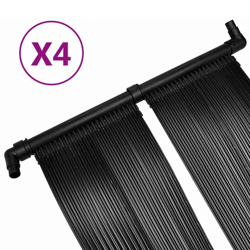 vidaXL Θερμαντικά Πισίνας Ηλιακά 4 τεμ. 80 x 620 εκ.