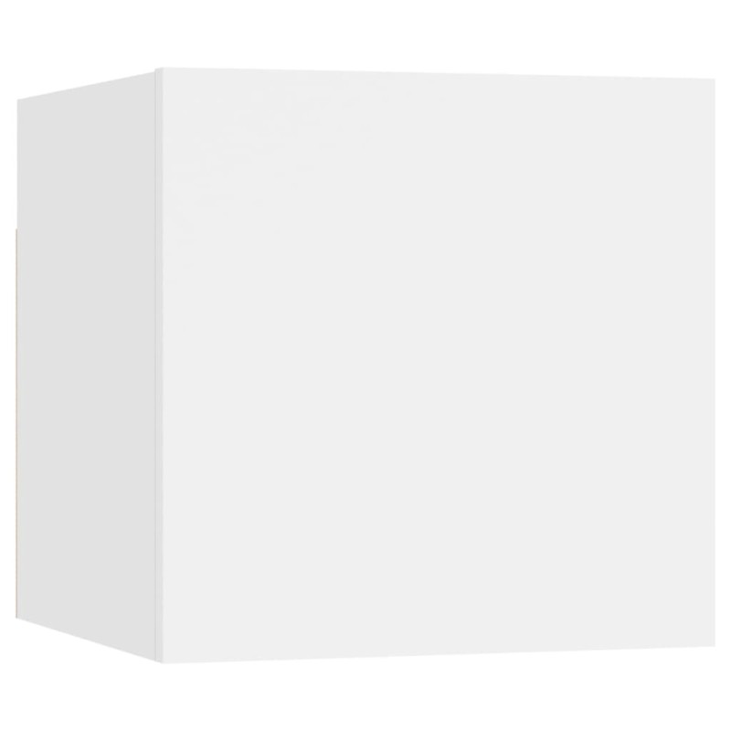 vidaXL Κομοδίνο Λευκό 30,5 x 30 x 30 εκ. από Επεξ. Ξύλο