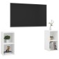 vidaXL Έπιπλα Τηλεόρασης 2 τεμ. Λευκά 72 x 35 x 36,5 εκ. Μοριοσανίδα