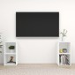 vidaXL Έπιπλα Τηλεόρασης 2 τεμ. Λευκά 72 x 35 x 36,5 εκ. Μοριοσανίδα