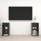 vidaXL Έπιπλα Τηλεόρασης 2 τεμ. Γυαλ. Γκρι 72x35x36,5 εκ. Μοριοσανίδα