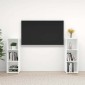 vidaXL Έπιπλα Τηλεόρασης 2 τεμ. Λευκά 107 x 35 x 37 εκ. Μοριοσανίδα