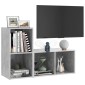vidaXL Έπιπλα Τηλεόρασης 2 τεμ. Γκρι Σκυρ. 72x35x36,5 εκ. Μοριοσανίδα
