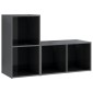 vidaXL Έπιπλα Τηλεόρασης 2 τεμ. Γυαλ. Γκρι 72x35x36,5 εκ. Μοριοσανίδα