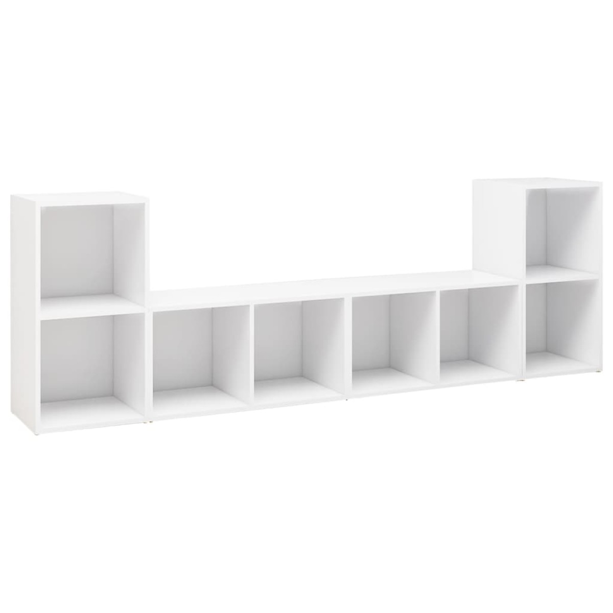 vidaXL Έπιπλα Τηλεόρασης 4 τεμ. Λευκά 72 x 35 x 36,5 εκ. Μοριοσανίδα