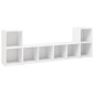 vidaXL Έπιπλα Τηλεόρασης 4 τεμ. Λευκά 72 x 35 x 36,5 εκ. Μοριοσανίδα