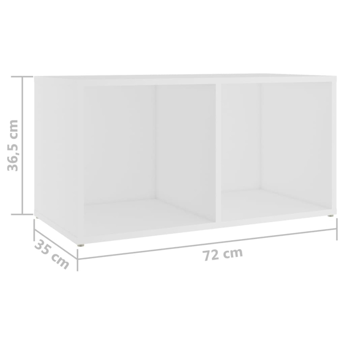 vidaXL Έπιπλα Τηλεόρασης 4 τεμ. Λευκά 72 x 35 x 36,5 εκ. Μοριοσανίδα