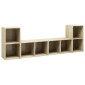 vidaXL Έπιπλα Τηλεόρασης 4 τεμ Sonoma Δρυς 72x35x36,5εκ Μοριοσανίδα