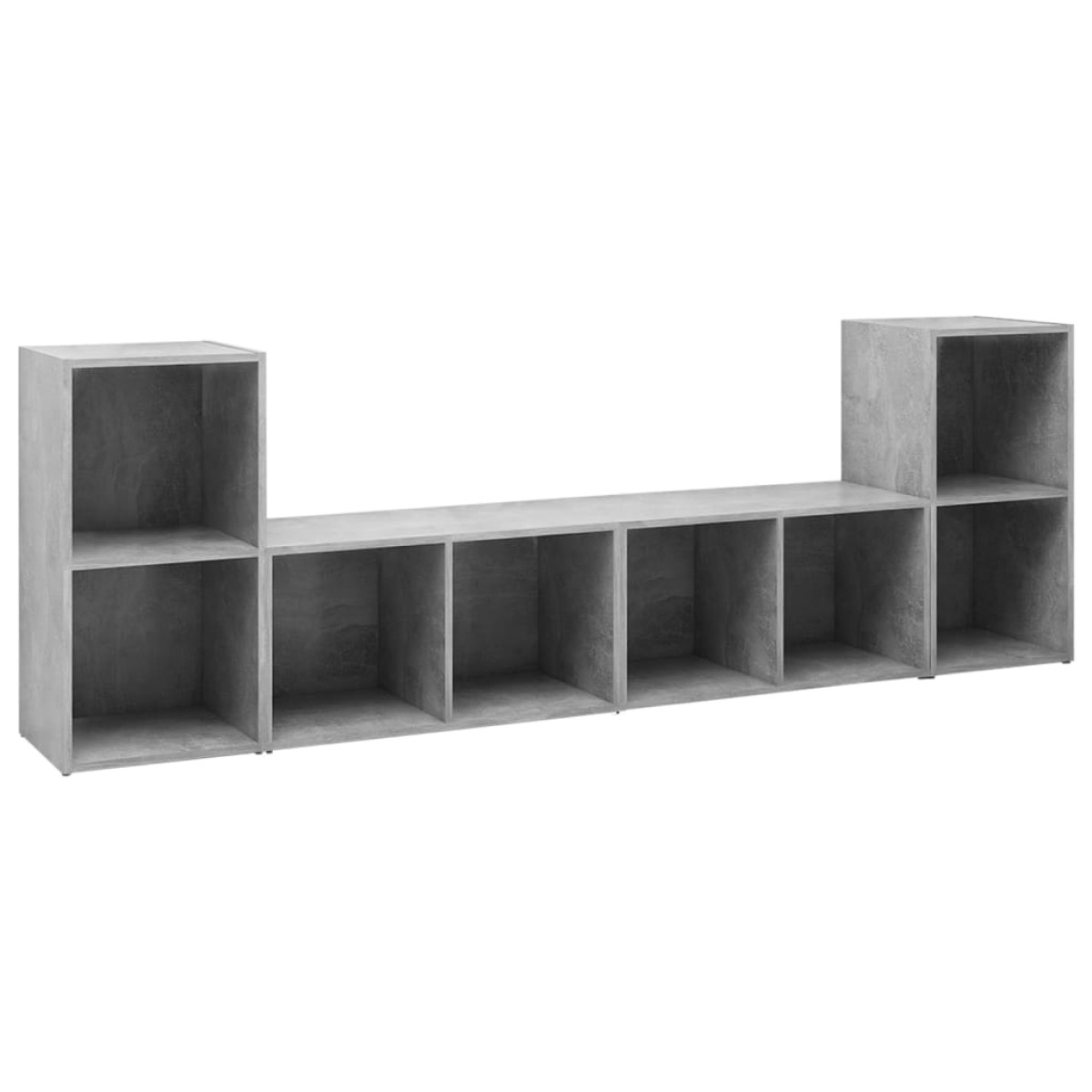 vidaXL Έπιπλα Τηλεόρασης 4 τεμ. Γκρι Σκυρ. 72x35x36,5 εκ. Μοριοσανίδα