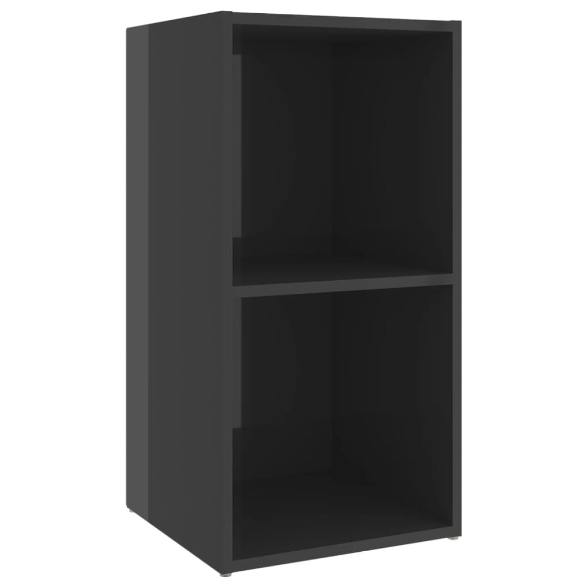 vidaXL Έπιπλα Τηλεόρασης 4 τεμ. Γυαλ. Γκρι 72x35x36,5 εκ. Μοριοσανίδα