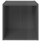 vidaXL Έπιπλα Τηλεόρασης Σετ 8 τεμ. Γυαλιστερό Γκρι από Μοριοσανίδα