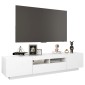 vidaXL Έπιπλο Τηλεόρασης με LED Λευκό 180 x 35 x 40 εκ.