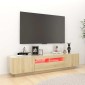 vidaXL Έπιπλο Τηλεόρασης με LED Sonoma Δρυς 180 x 35 x 40 εκ.
