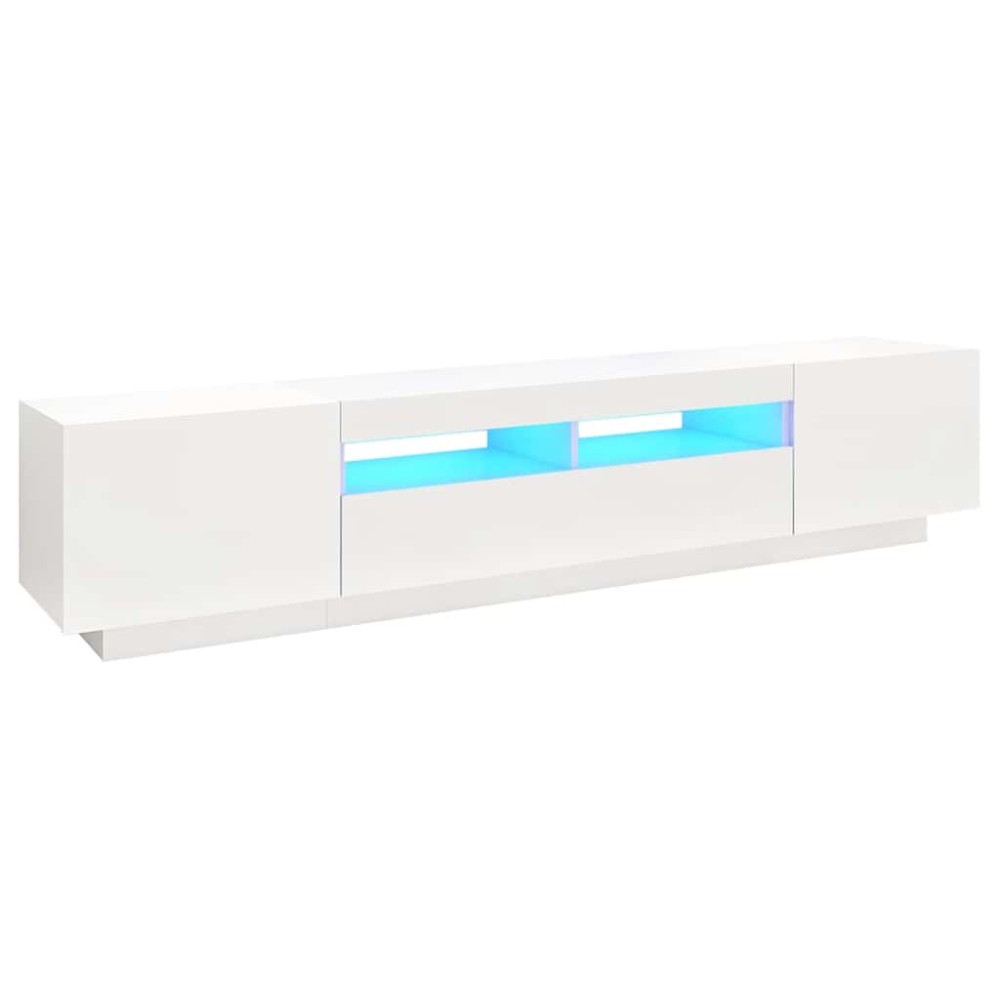 vidaXL Έπιπλο Τηλεόρασης με LED Λευκό 200 x 35 x 40 εκ.