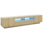 vidaXL Έπιπλο Τηλεόρασης με LED Sonoma Δρυς 200 x 35 x 40 εκ.