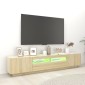 vidaXL Έπιπλο Τηλεόρασης με LED Sonoma Δρυς 200 x 35 x 40 εκ.