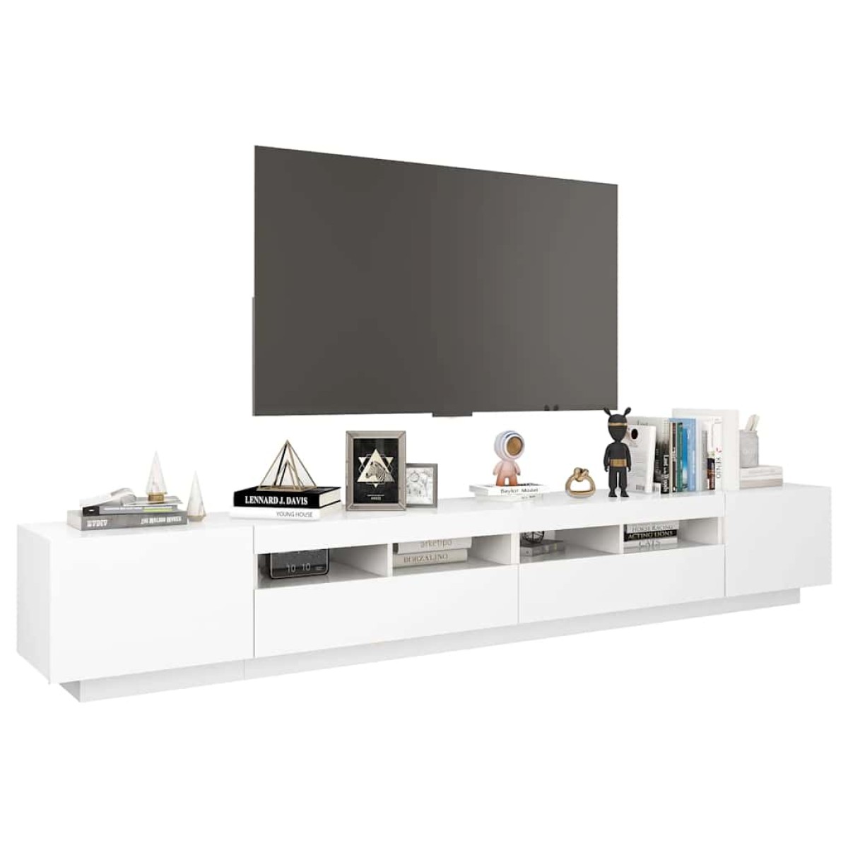 vidaXL Έπιπλο Τηλεόρασης με LED Λευκό 260 x 35 x 40 εκ.