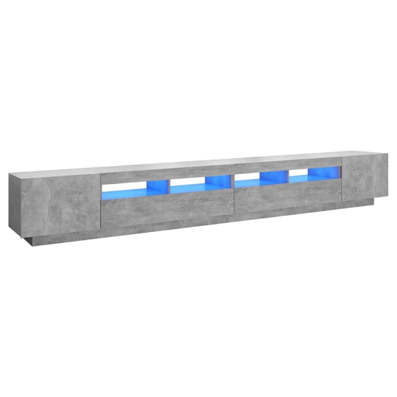 vidaXL Έπιπλο Τηλεόρασης με LED Γκρι Σκυροδέματος 300 x 35 x 40 εκ.
