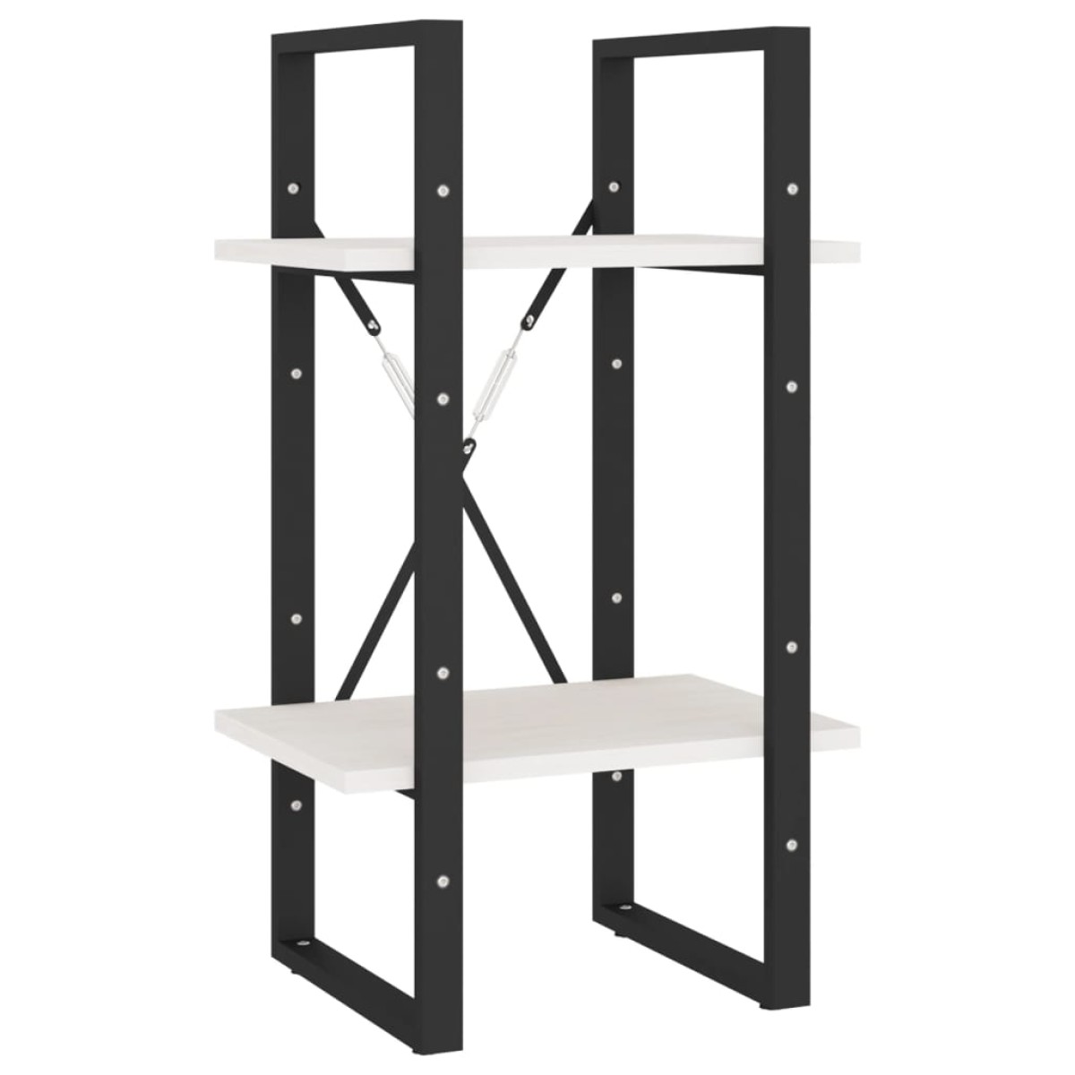 vidaXL Βιβλιοθήκη με 5 Ράφια Λευκή 40 x 30 x 175 εκ. από Ξύλο Πεύκου