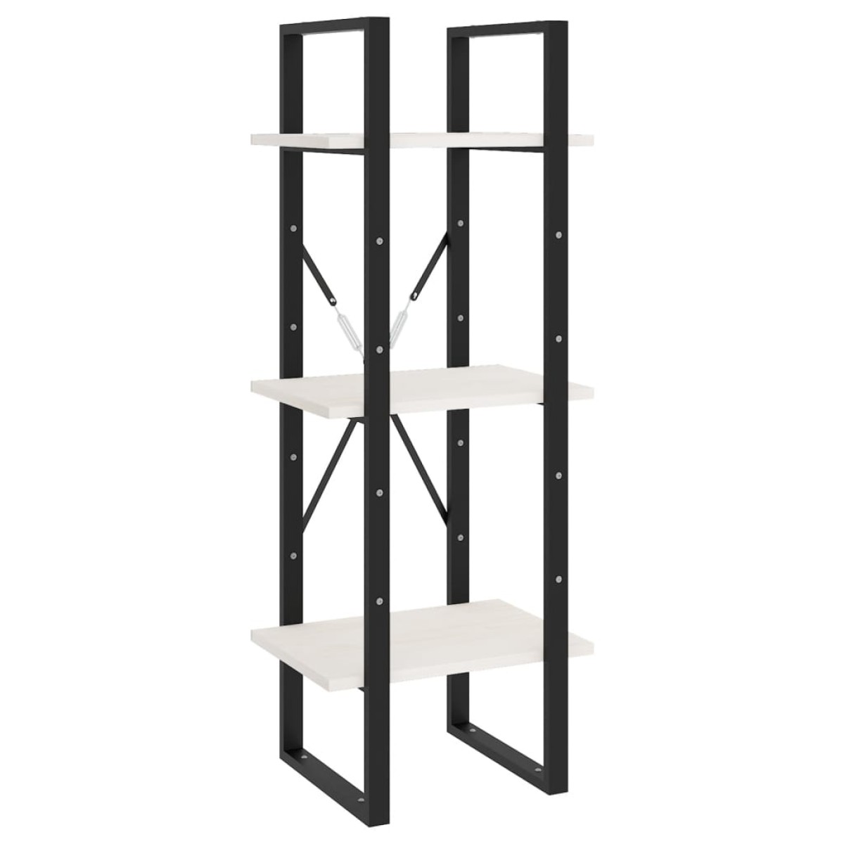 vidaXL Βιβλιοθήκη με 5 Ράφια Λευκή 40 x 30 x 175 εκ. από Ξύλο Πεύκου