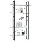 vidaXL Βιβλιοθήκη με 5 Ράφια Λευκή 100 x 30 x 175 εκ. από Επεξ. Ξύλο