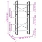 vidaXL Βιβλιοθήκη με 5 Ράφια Λευκή 100 x 30 x 175 εκ. από Επεξ. Ξύλο