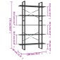 vidaXL Βιβλιοθήκη με 5 Ράφια Γκρι 100 x 30 x 175 εκ. από Επεξ. Ξύλο